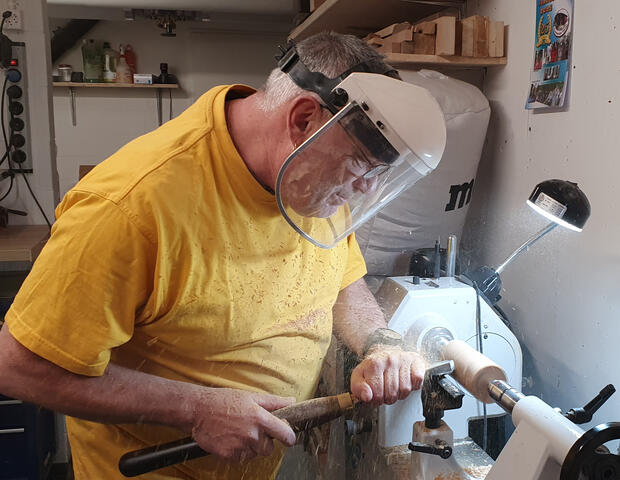 Bruno bei der Arbeit