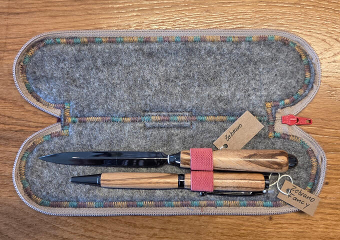 Set. Zebrano Fancy / Brieföffner sfr. 90.-