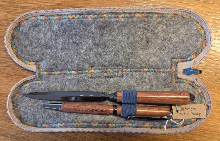 Set. Bubinga Fancy / Brieföffner sfr. 90.-