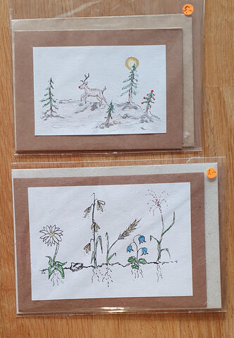 Stil-Karten Handgezeichnet von Renate