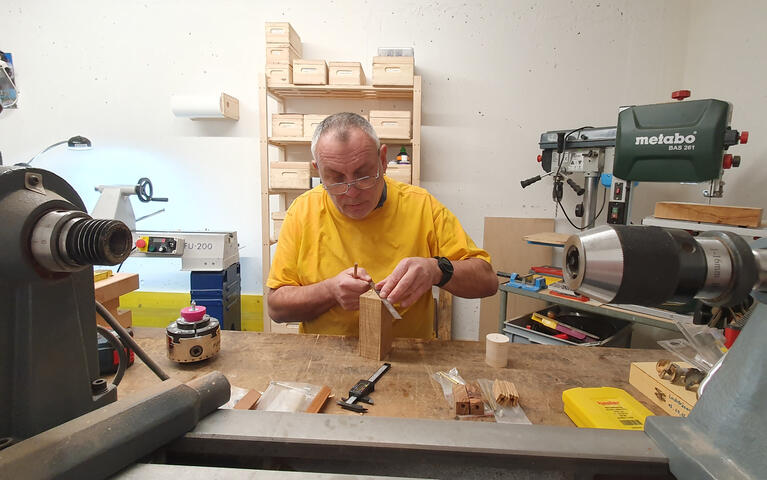 Vorbereitung für Muskatmühle